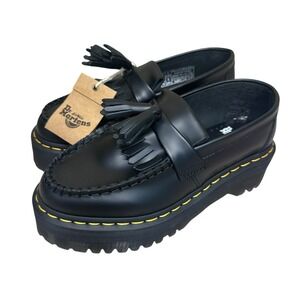 Doc Dr. Martens Adrian Black Tassel Loafer Mens‎ Size 5  Women 6 Chunky Platform